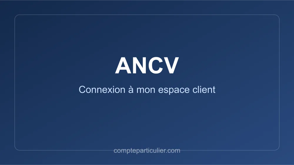 Page de connexion du compte bénéficiaire ANCV