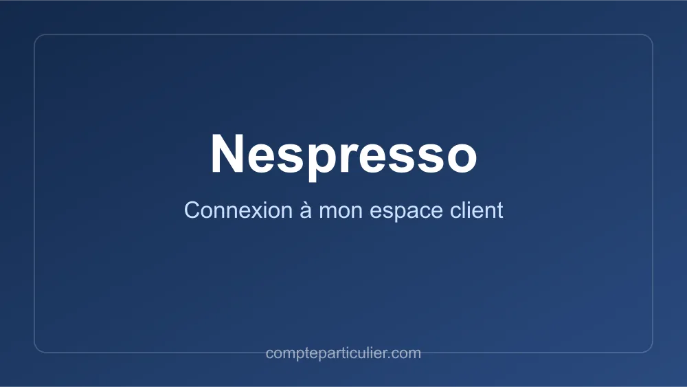 Page de connexion du Club Nespresso