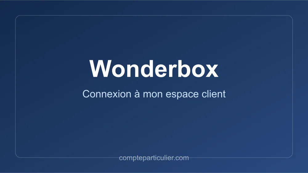 Page de connexion du compte client Wonderbox