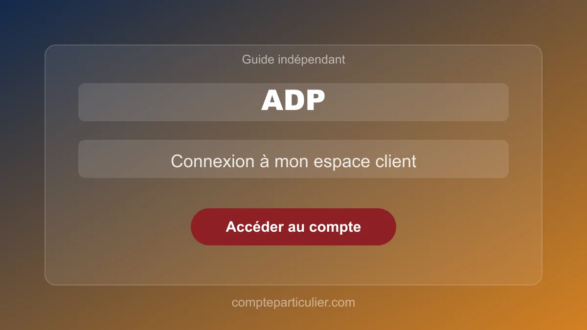 Page de connexion espace client ADP