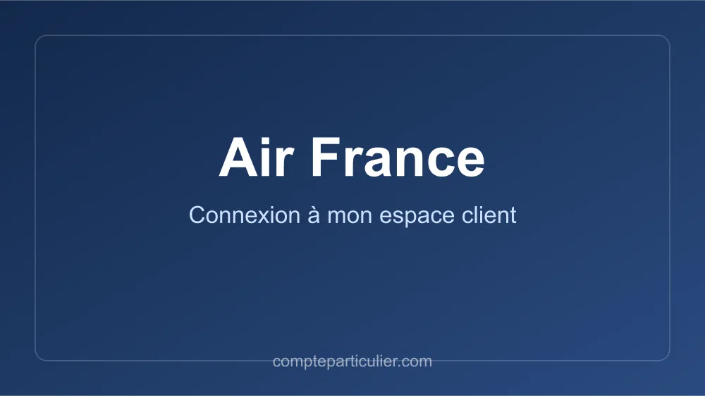 Visuel : accéder à mon espace client Air France