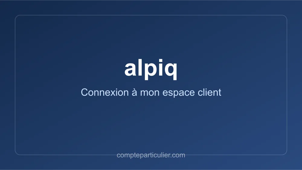 Page de connexion espace client Alpiq électricité