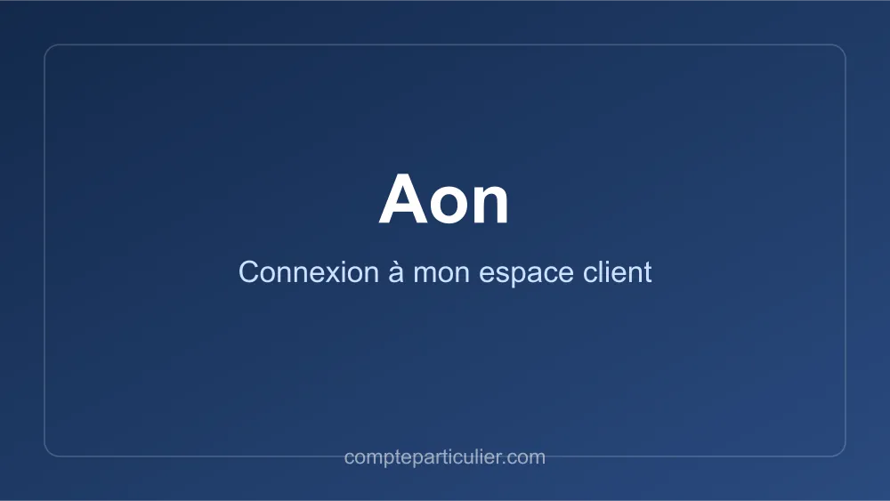 Page de connexion espace personnel Aon assurances