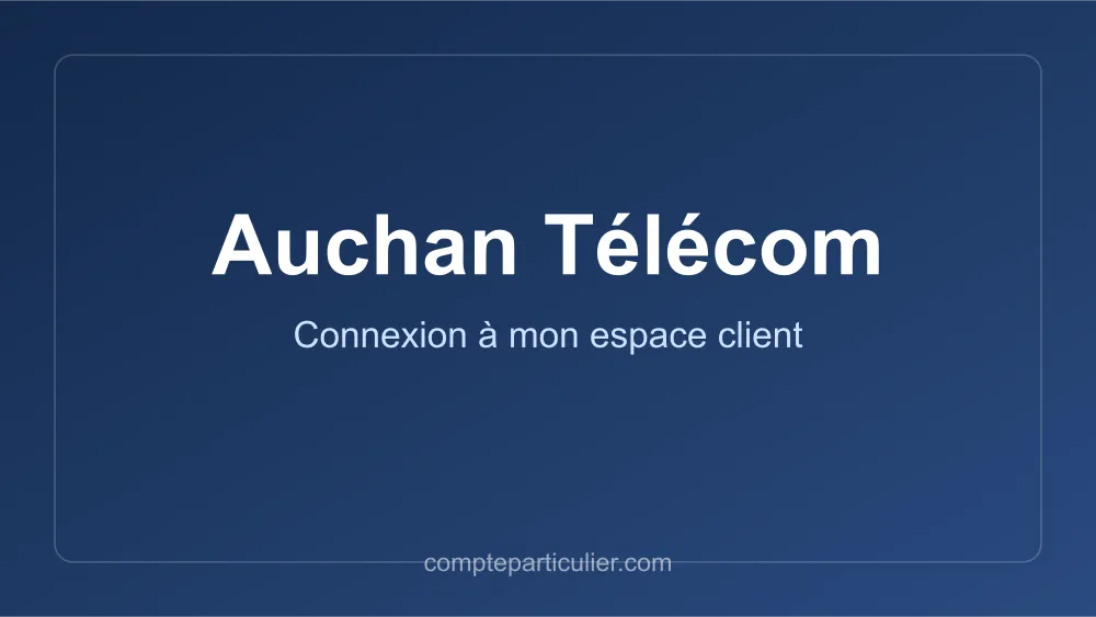 Page de connexion espace client Auchan Télécom