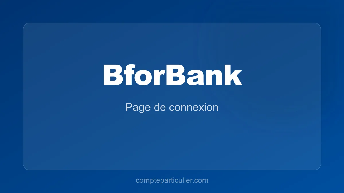 Page de connexion BforBank