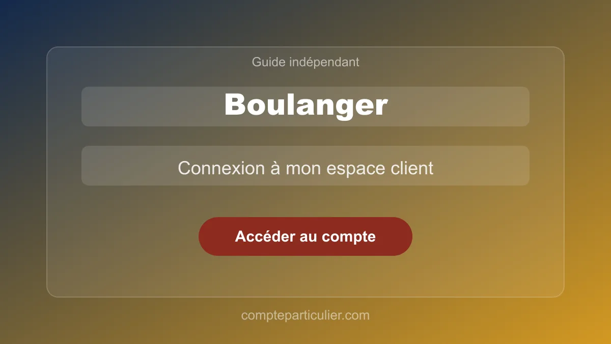 Page de connexion espace client Boulanger