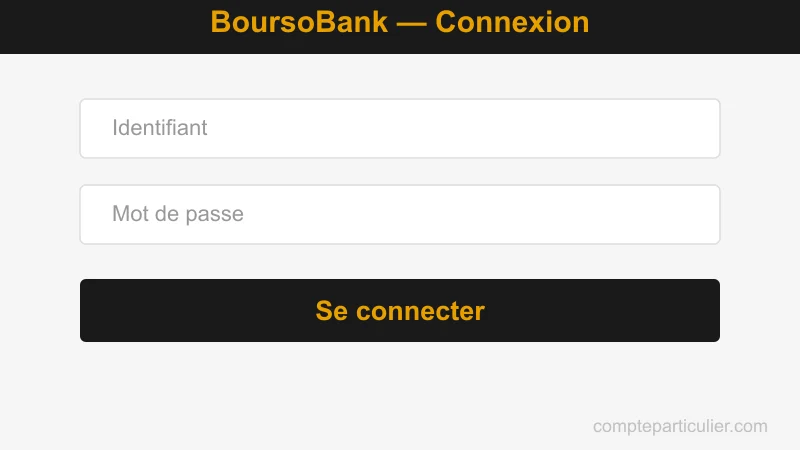 Page de connexion espace client BoursoBank