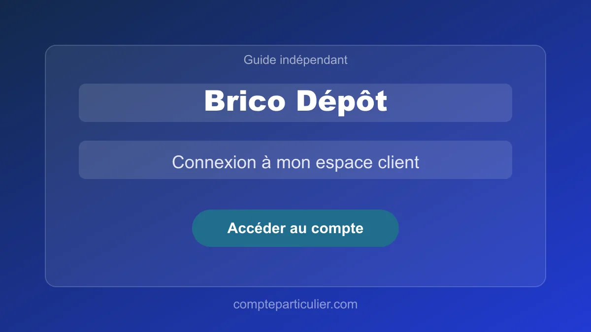 Page de connexion au compte Brico Dépôt avec champ e-mail et mot de passe
