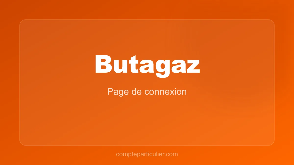 Page de connexion Butagaz