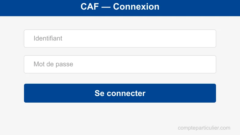 Page de connexion compte CAF allocataire