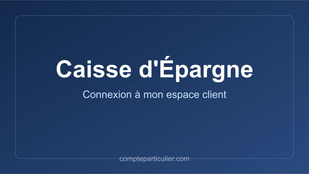 Page de connexion espace client Caisse d'Épargne