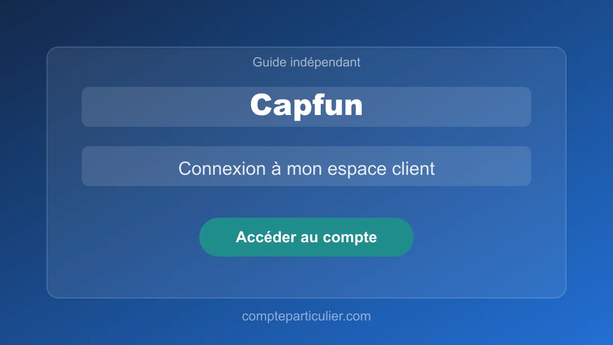 Page de connexion espace client Capfun