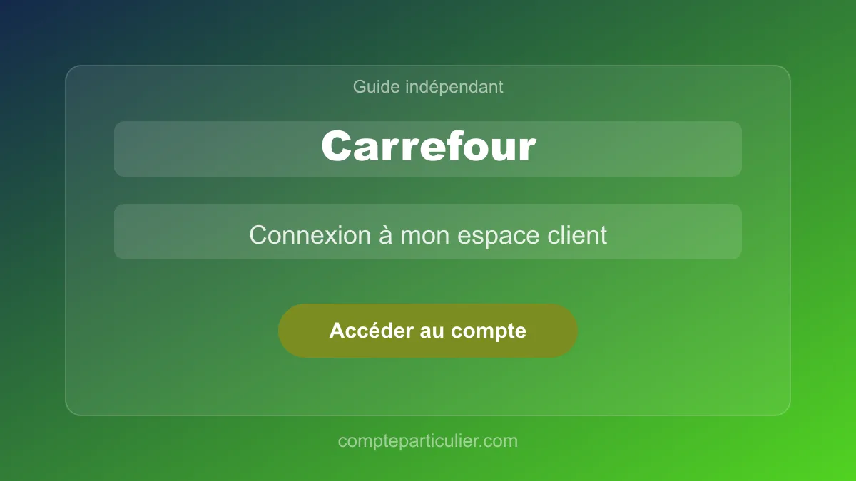 Espace client Carrefour — tableau de bord carte fidélité