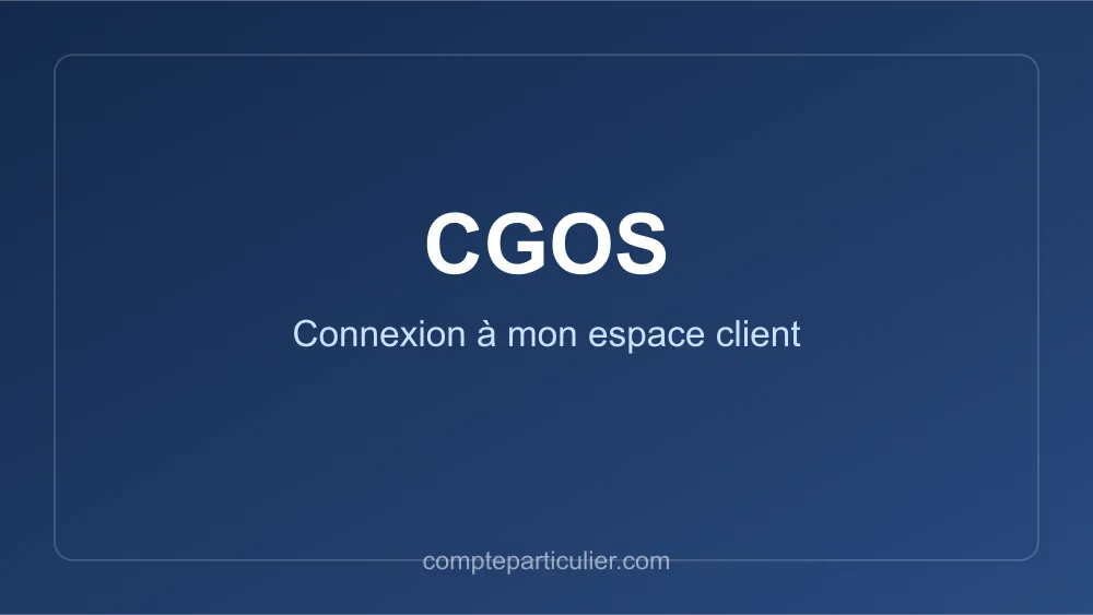 Visuel : accéder à mon espace agent CGOS