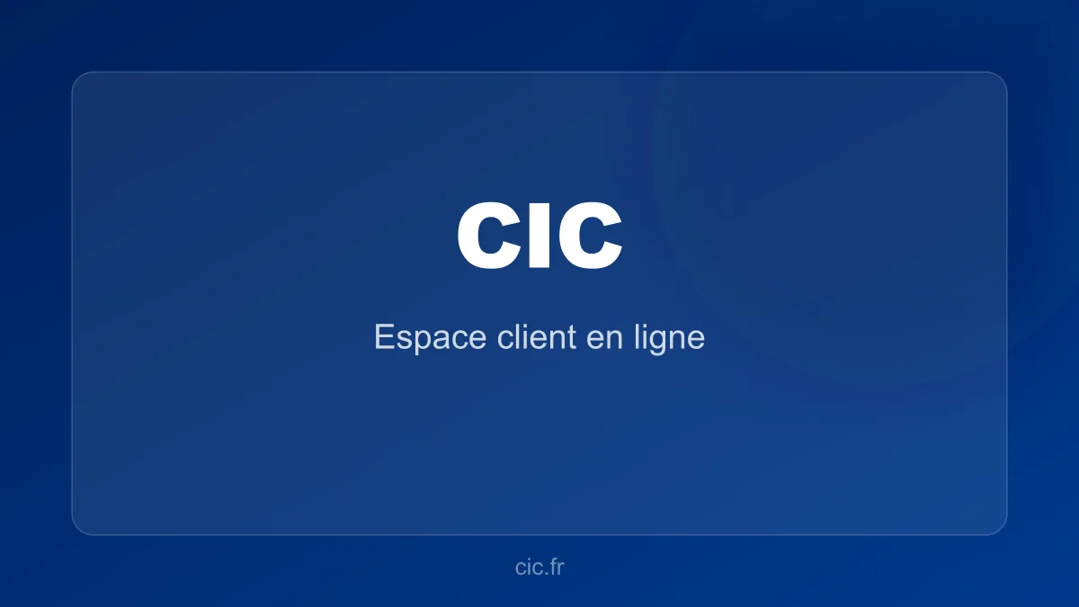 CIC espace client banque