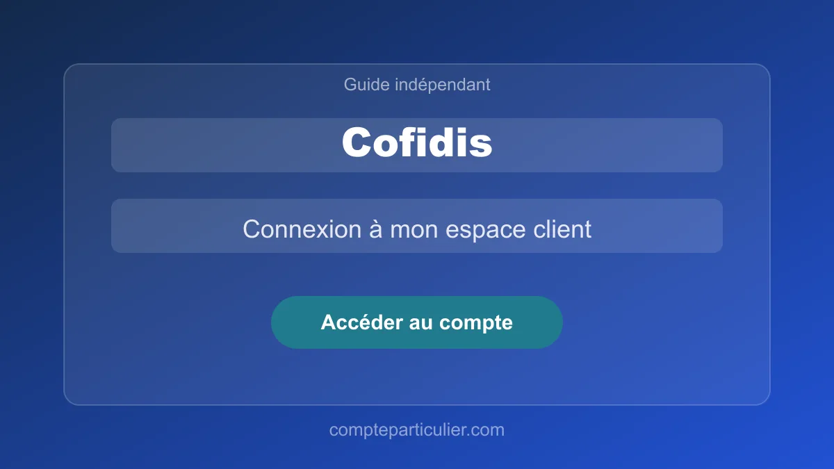 Page de connexion à l'espace client Cofidis