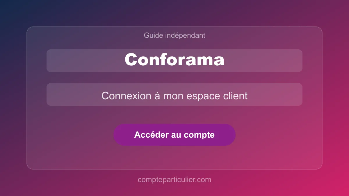 Espace client Conforama sur conforama.fr