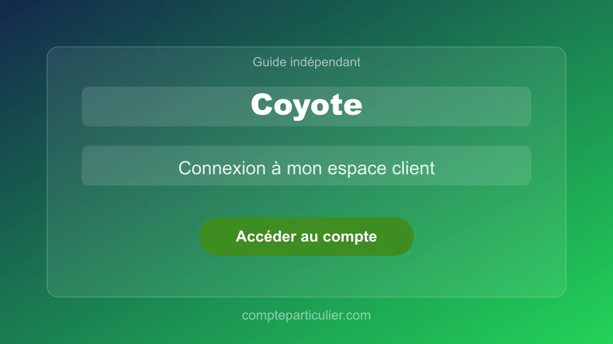 Page de connexion espace client Coyote