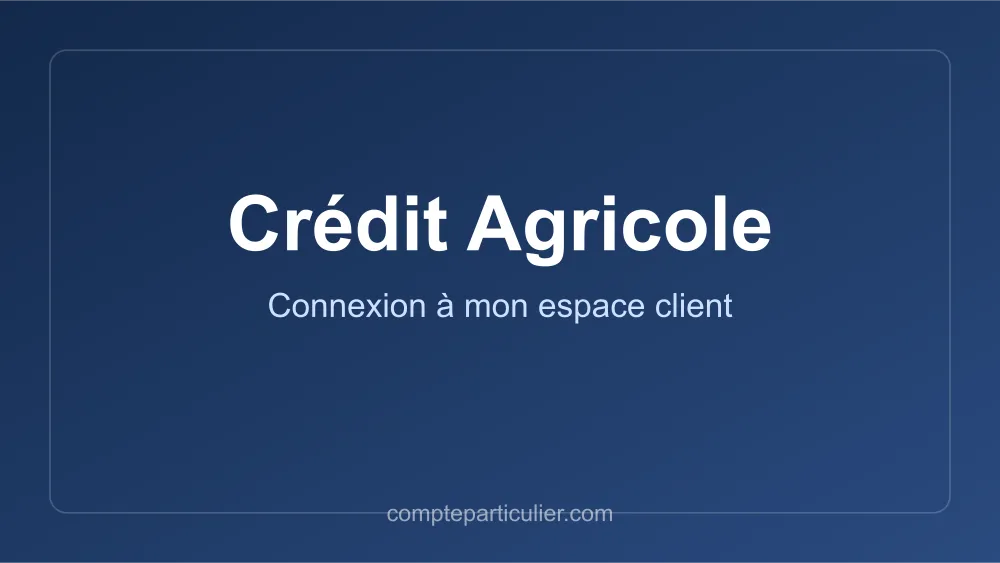 Page de connexion espace client Crédit Agricole