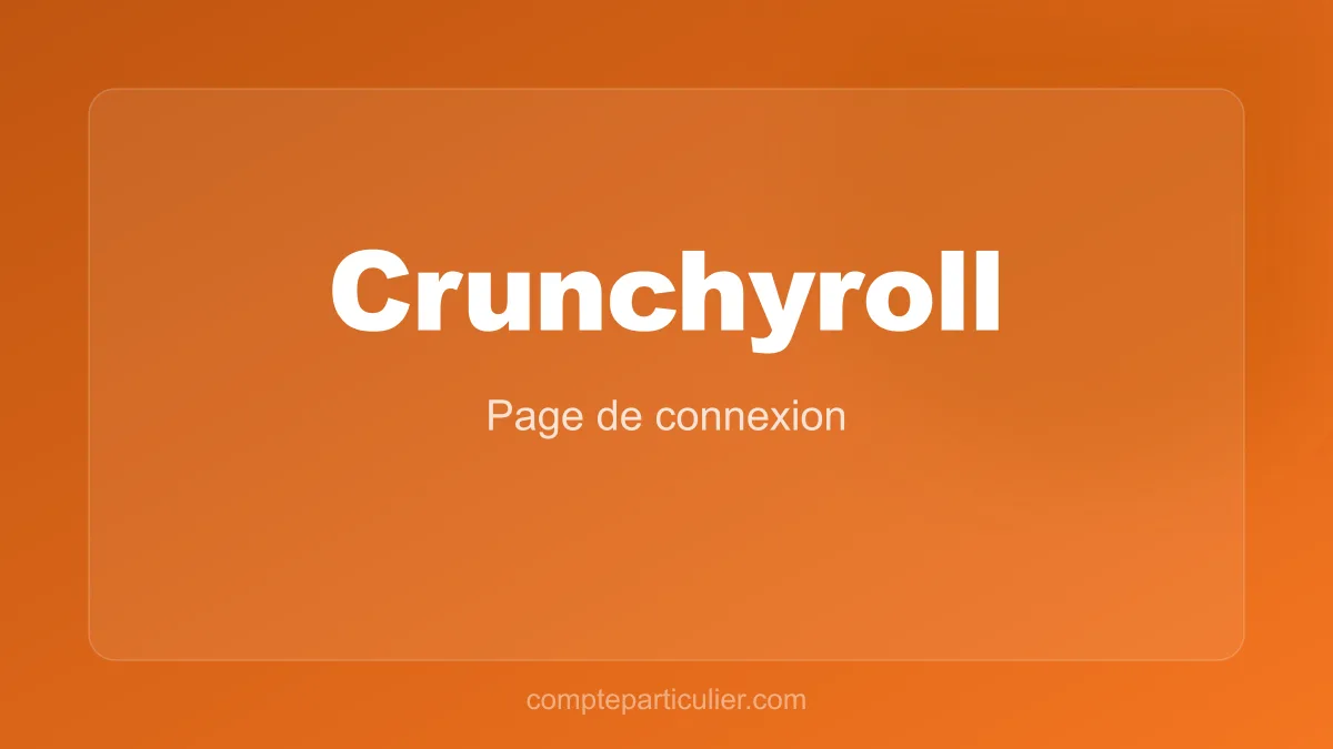 Page de connexion Crunchyroll