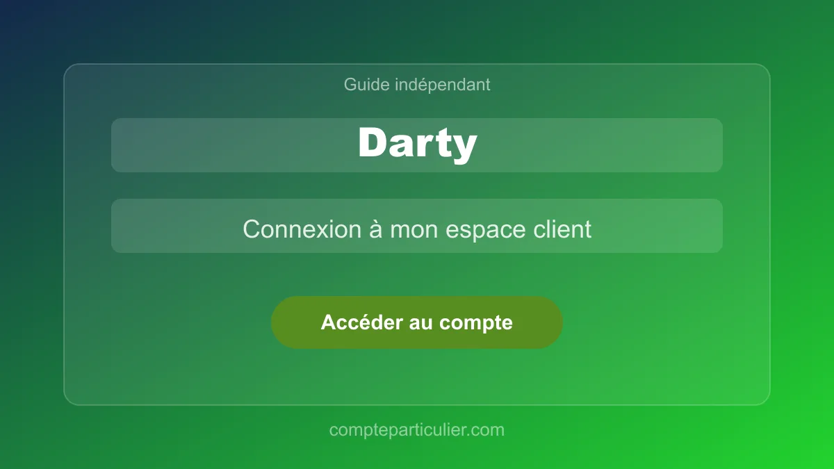 Page de connexion espace client Darty