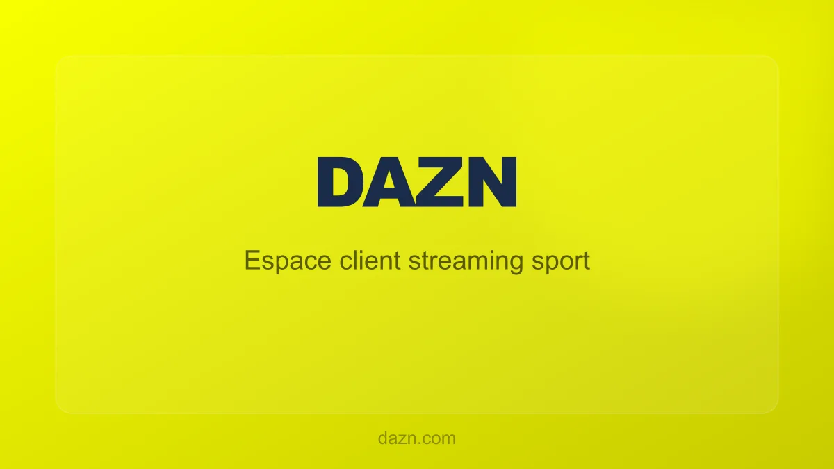 DAZN espace client streaming sportif