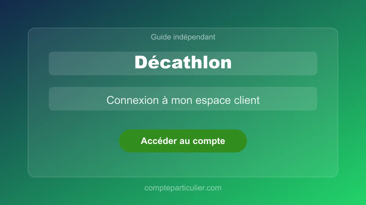 Page de connexion espace client Décathlon