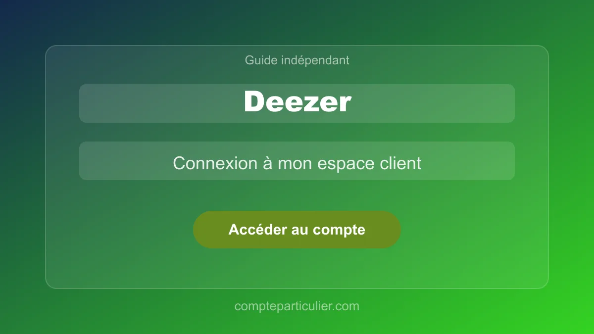 Page de connexion espace client Deezer