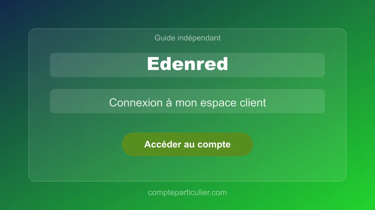 Page de connexion espace client Edenred
