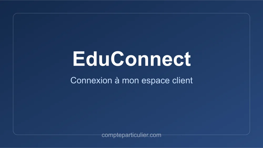 Illustration de la connexion à mon compte EduConnect