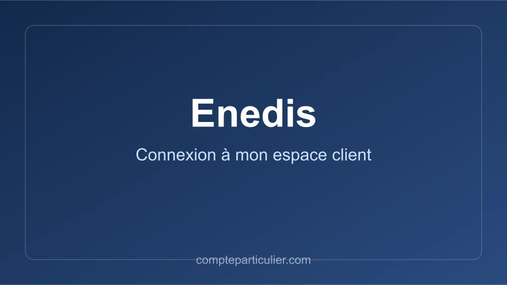 Visuel : accéder à mon espace client Enedis