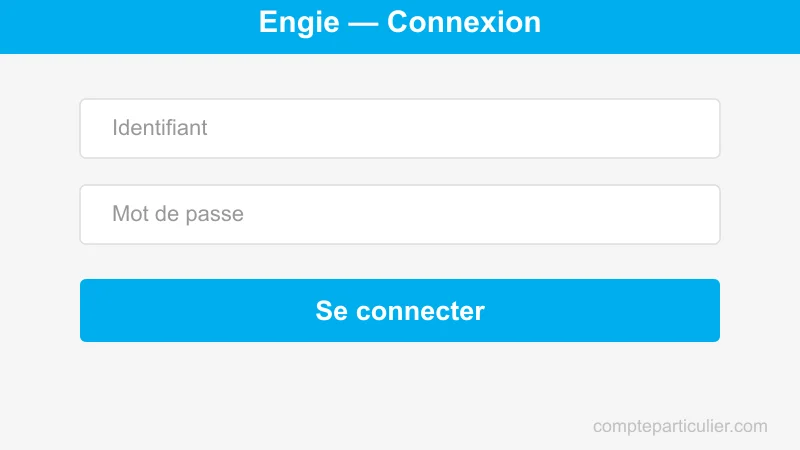 Page de connexion espace client Engie particuliers