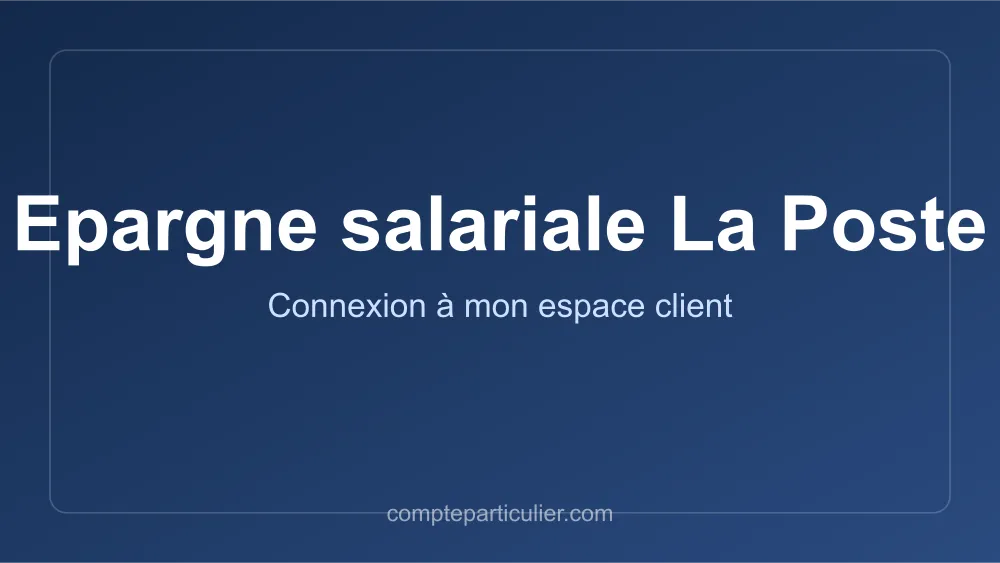 Page de connexion épargne salariale groupe La Poste PEG PERCOL
