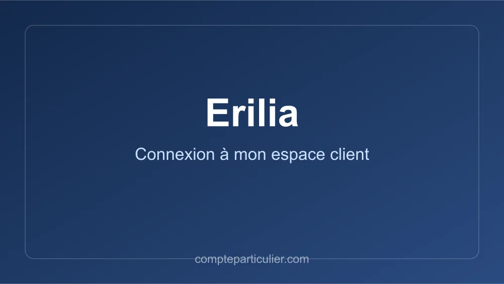 Page de connexion espace locataire Erilia