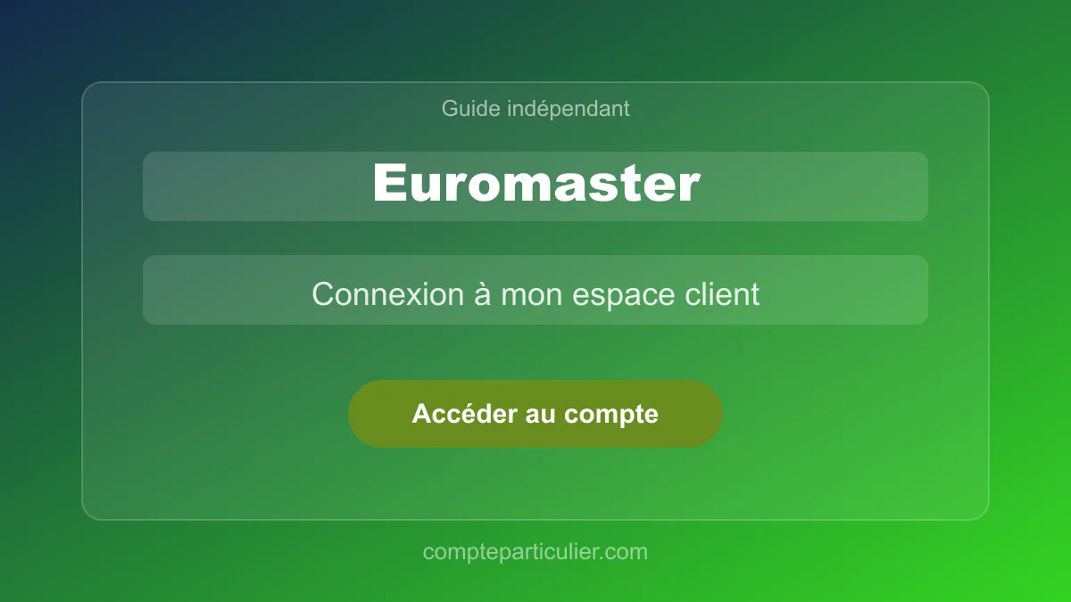 Formulaire de prise de rendez-vous Euromaster depuis l'espace client