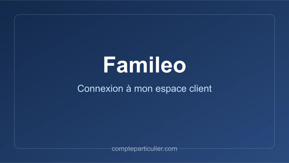 Page de connexion espace personnel Famileo