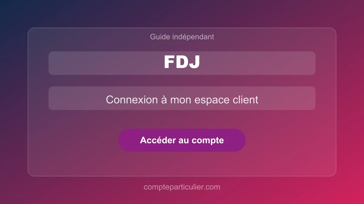 Page de connexion espace client FDJ