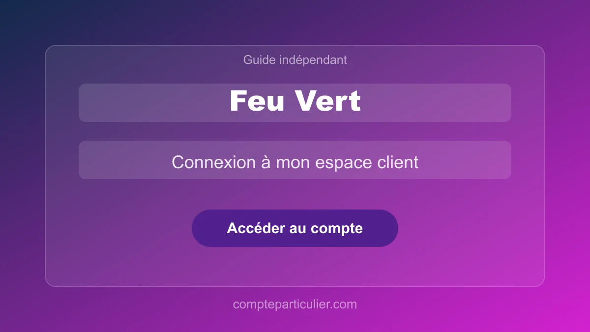Page de connexion du compte Feu Vert avec champ e-mail et mot de passe