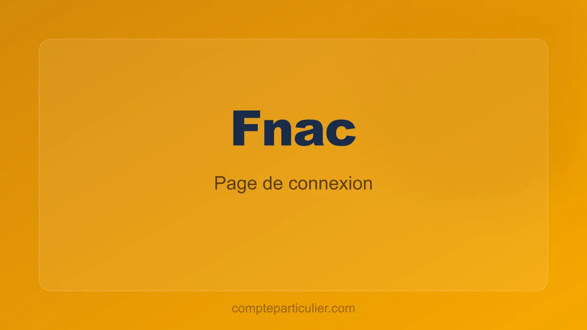 Page de connexion Fnac