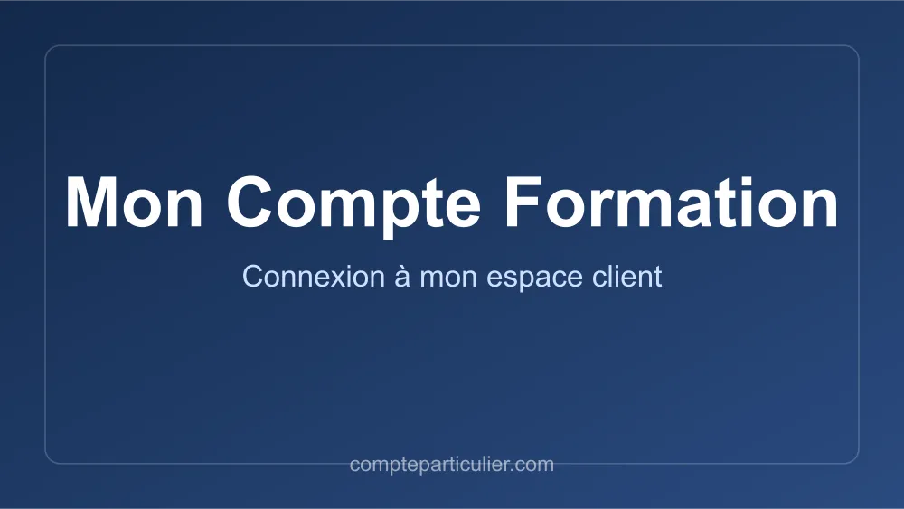 Espace Mon Compte Formation consultation des droits CPF