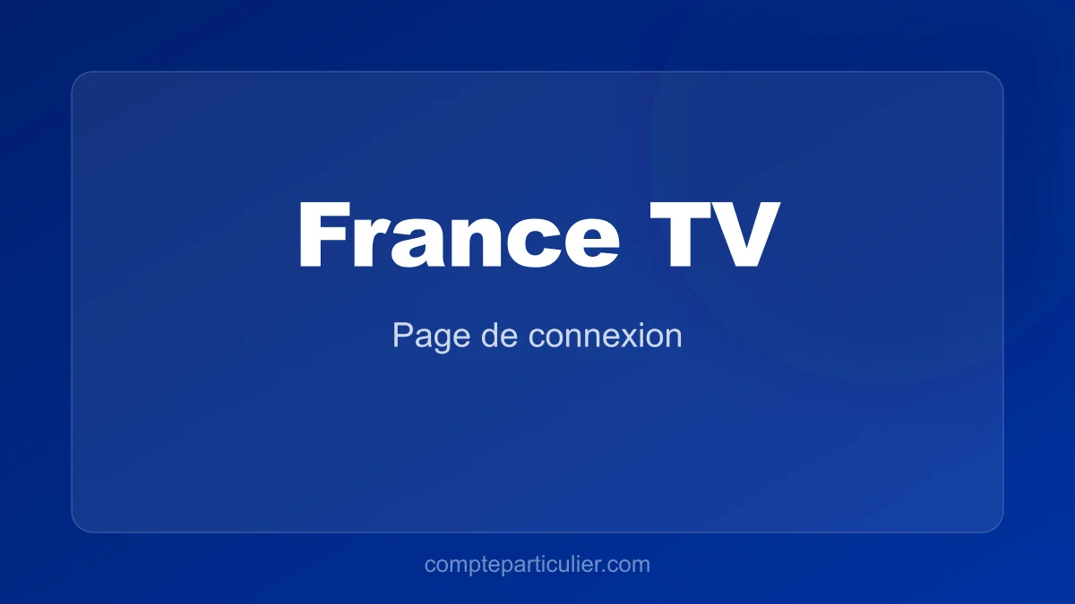 Page de connexion France TV