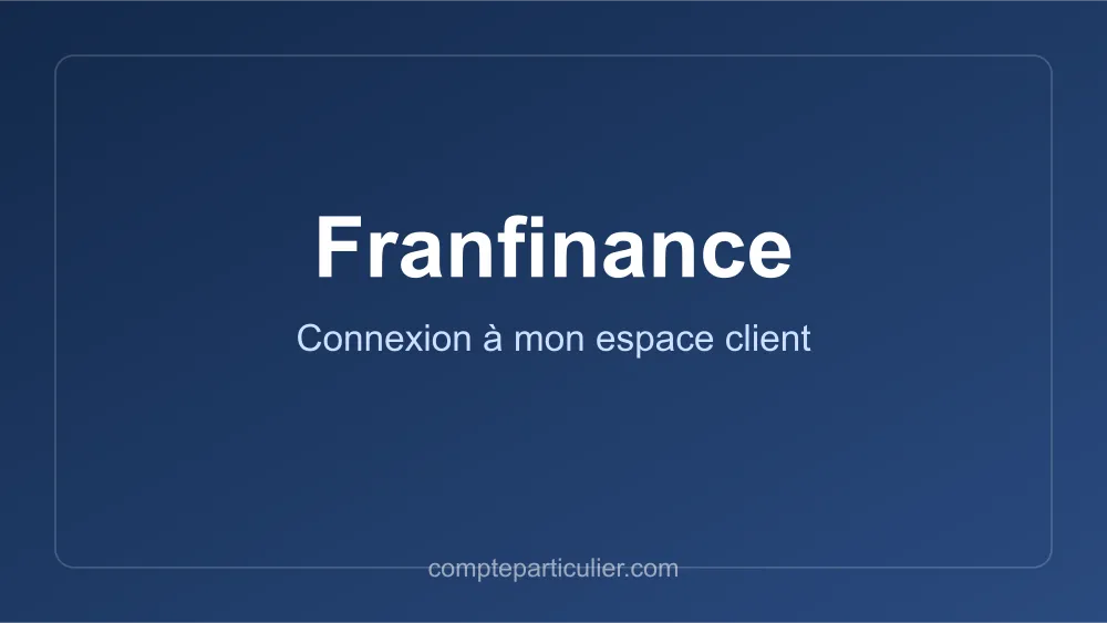 Page de connexion espace client Franfinance