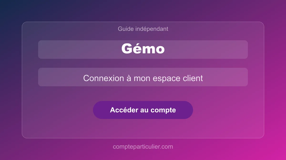 Tableau de bord du compte Gémo affichant la carte fidélité et les commandes en cours