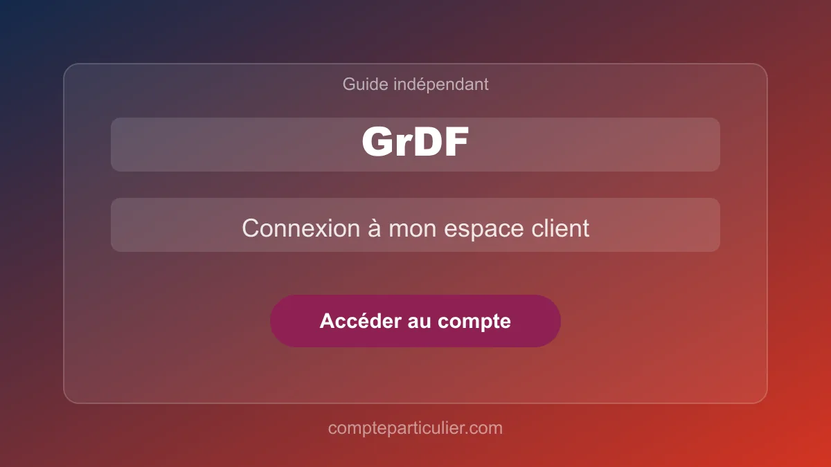 Page de connexion espace client GrDF