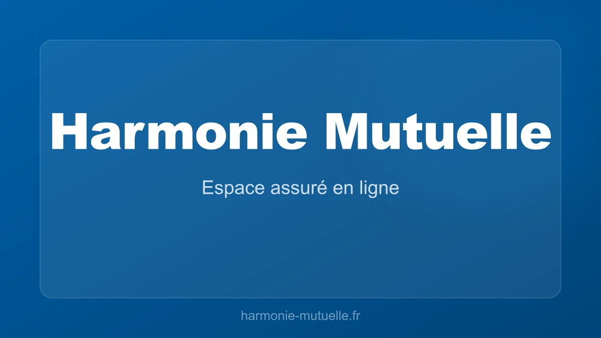 Harmonie Mutuelle espace adhérent santé