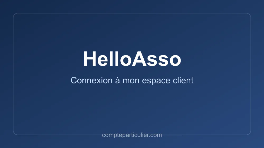 Page de connexion de l'espace HelloAsso