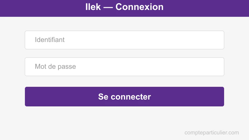 Page de connexion espace client Ilek énergie renouvelable