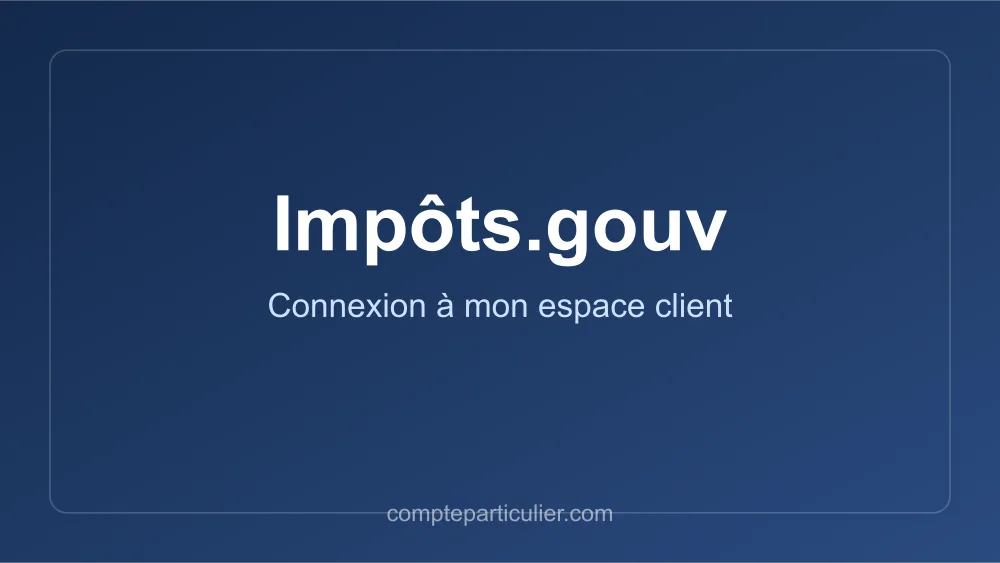 Page de connexion espace particulier impots.gouv.fr