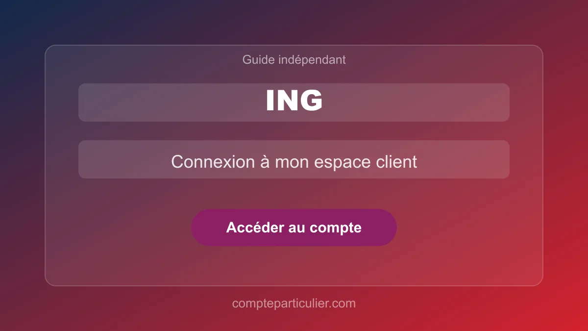 Application mobile ING affichant le tableau de bord du compte courant