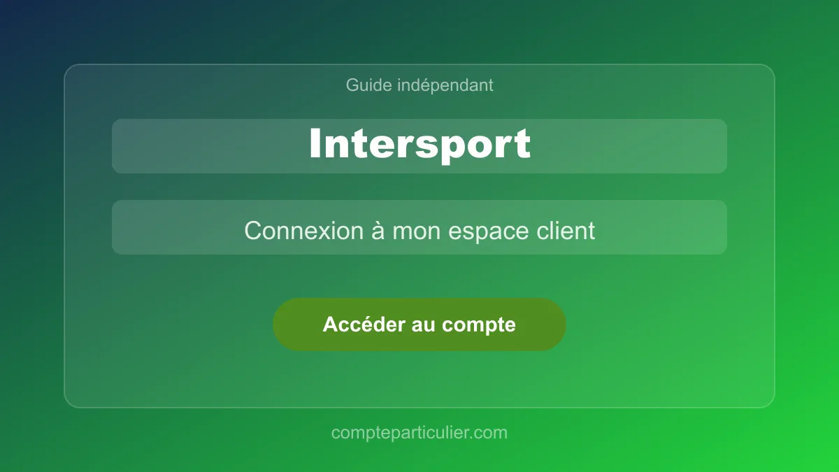 Espace client Intersport sur intersport.fr